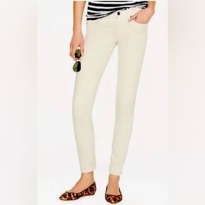 JCrew Toothpick Jeans in ecru, Ankle, Size 29